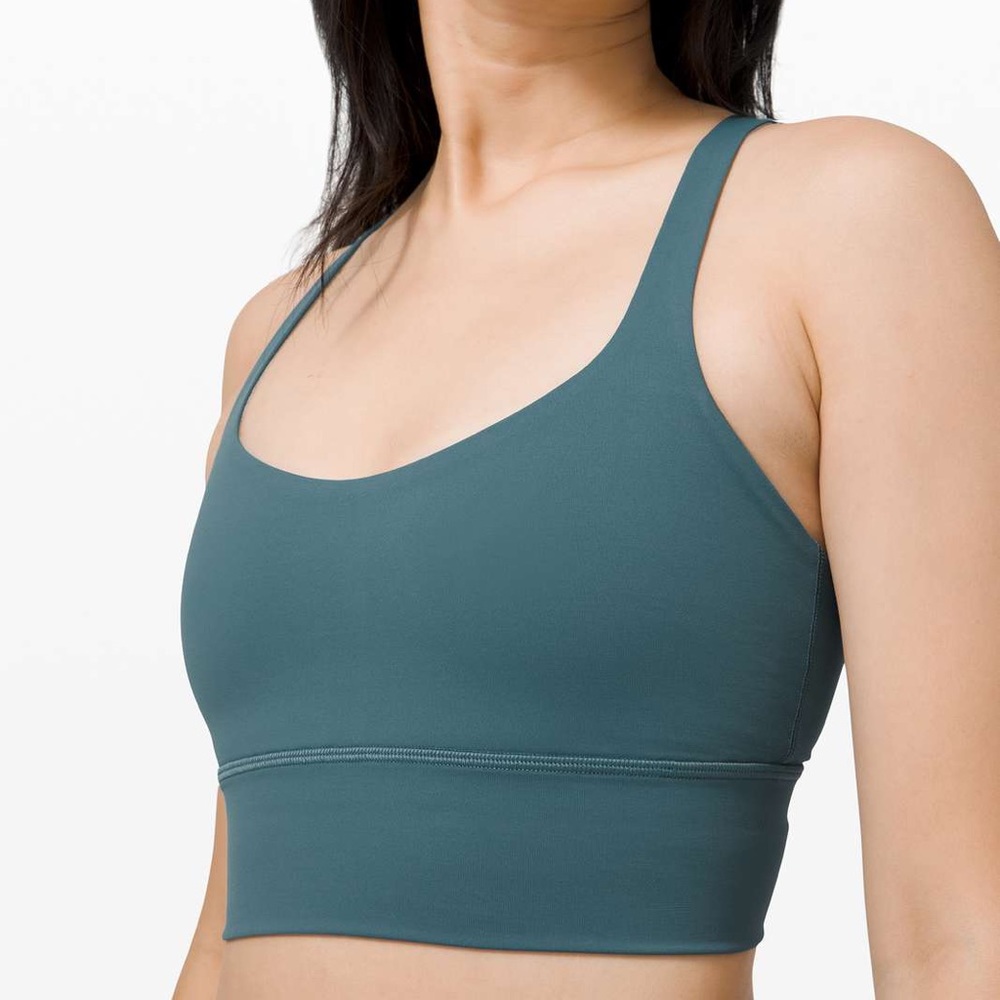 Lululemon Free to Be Longline Bra Desert Teal size 14